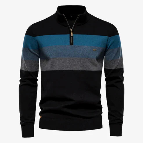 Caleb | Gestreifter Retro-Pullover