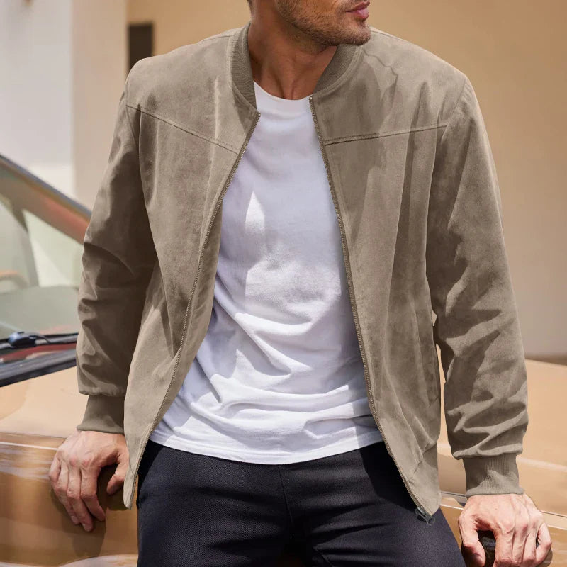 Wilder Herrenjacke | Wildleder, Casual Bomberjacke