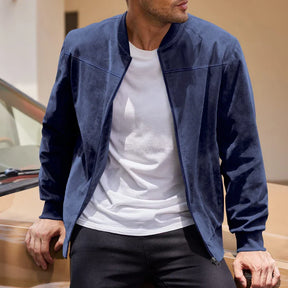 Wilder Herrenjacke | Wildleder, Casual Bomberjacke