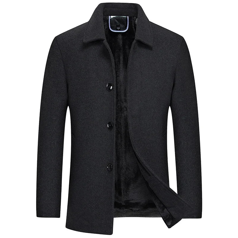 Wolfer Männer Wolljacke | 100% Wolle mit Fleece-Liner, Elegant