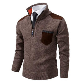 Herren Pullover mit Kragen und Tasche