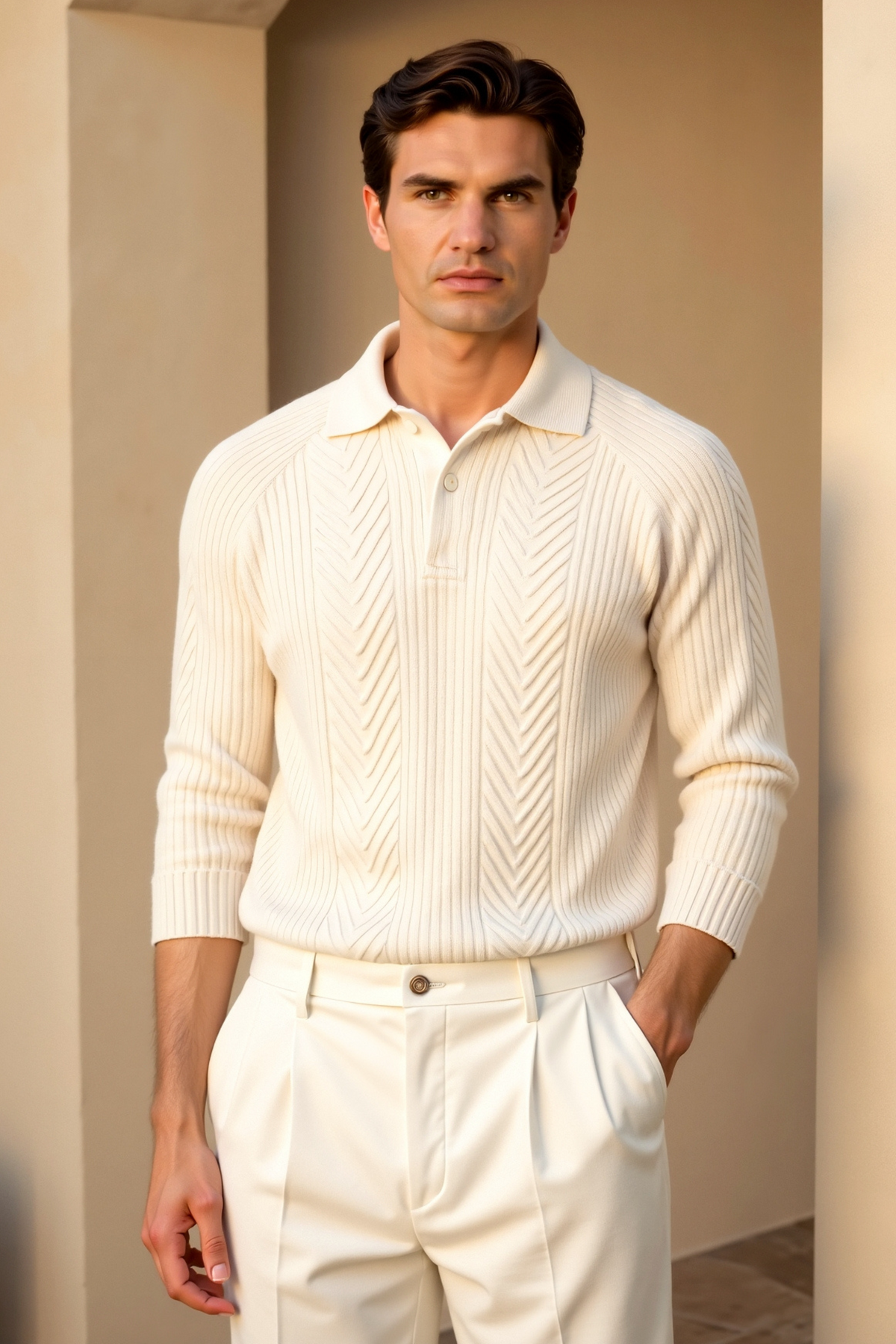 Damen Retro Langarmpullover