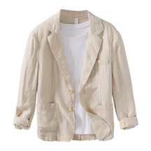 Herren Vintage Leinenjacke – Leichter Blazer