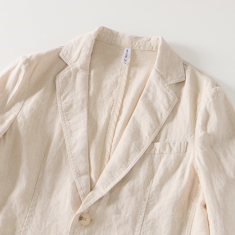 Herren Vintage Leinenjacke – Leichter Blazer