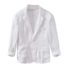 Herren Vintage Leinenjacke – Leichter Blazer