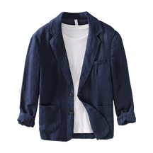 Herren Vintage Leinenjacke – Leichter Blazer