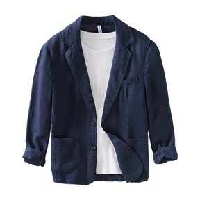 Herren Vintage Leinenjacke – Leichter Blazer