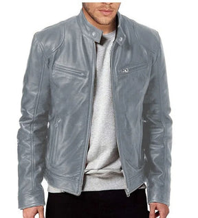 Herren Lederjacke Stilvoll Bequem Warm