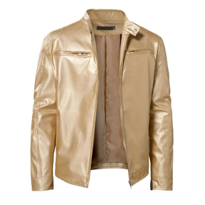 Herren Lederjacke Stilvoll Bequem Warm