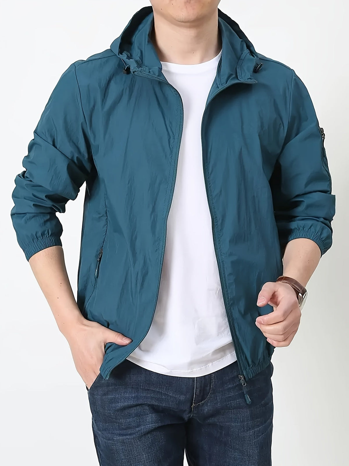 Herren Leichte Kapuzenjacke