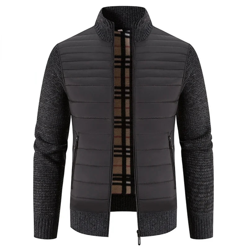 Herren Fleecejacke Gestrickt Warm Komfort Kleidung