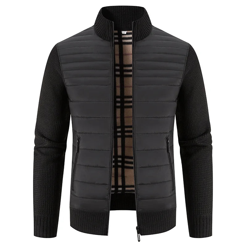 Herren Fleecejacke Gestrickt Warm Komfort Kleidung