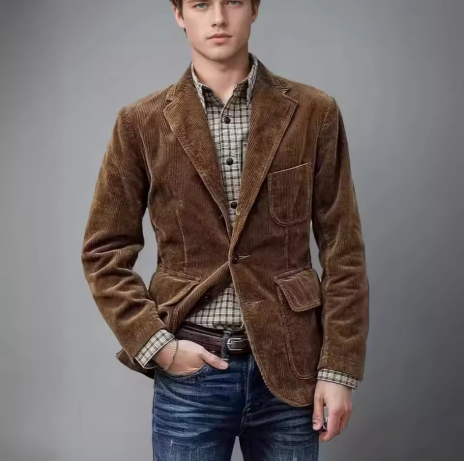 Herren Wildleder Blazer Mantel
