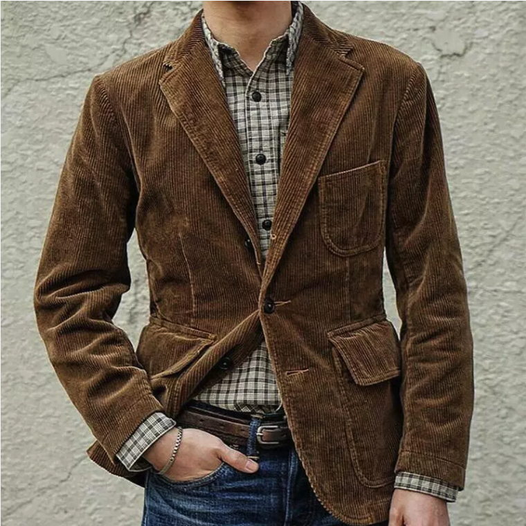 Herren Wildleder Blazer Mantel