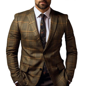 Herren Karierter Anzugjacke für Sommerveranstaltungen und Business-Outfits